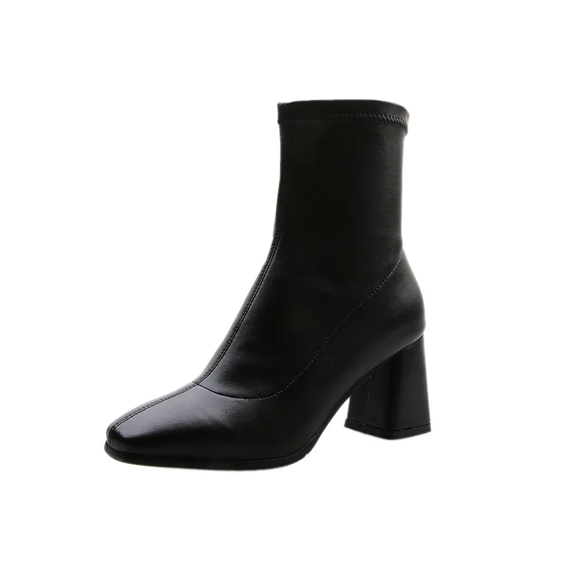 
Popular Design Microfiber Surface Women Chunky Heel Boots 