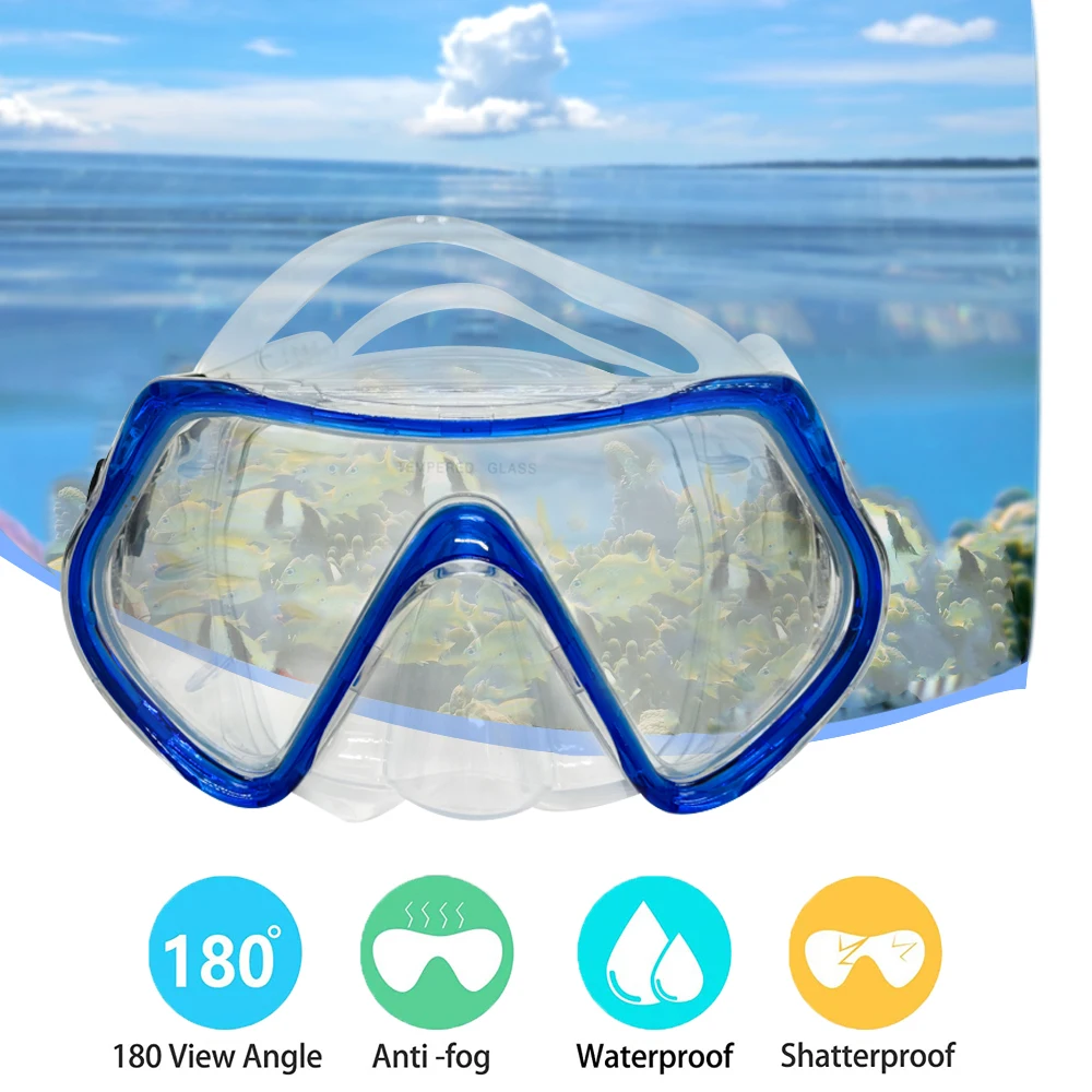 Snorkel Mask Scuba Diving Mask PVC Scuba Mask Diving Set