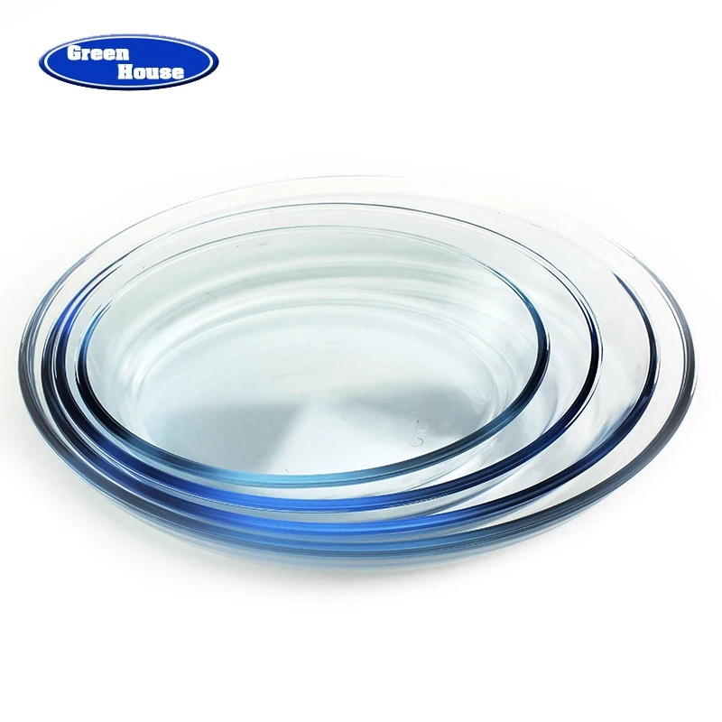 3pcs Baking Dish Set Table Service Glass Dish Baking Tray Heat Resistant Glass Oven Safe Baking Pan