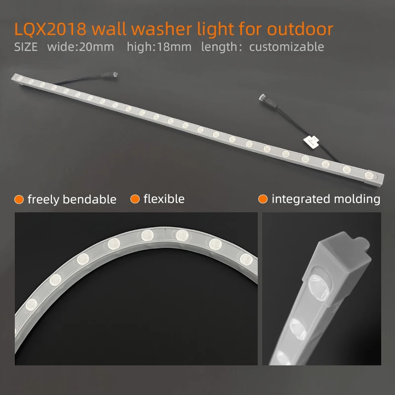 LQX2018  24V DC 24W high-efficiency rgbw wall washer light waterproof soft light wall washer
