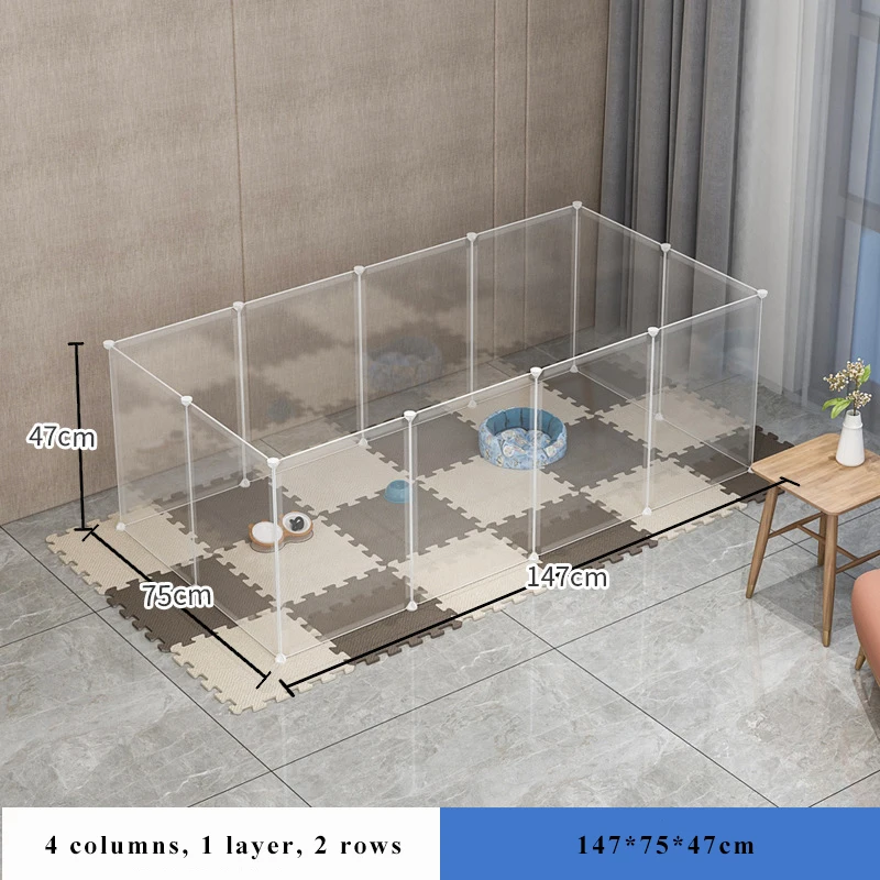 Pet Cage Fence for Dogs Hot Selling 47cm Height Cat Fences Pets Durable Portable Transparent Indoor Outdoor Pet Cages Dog House