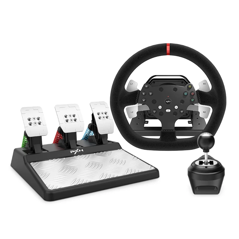 2023 PXN V10 feedback gaming steering wheel with 6-speed shifter for Xbox project cars 2