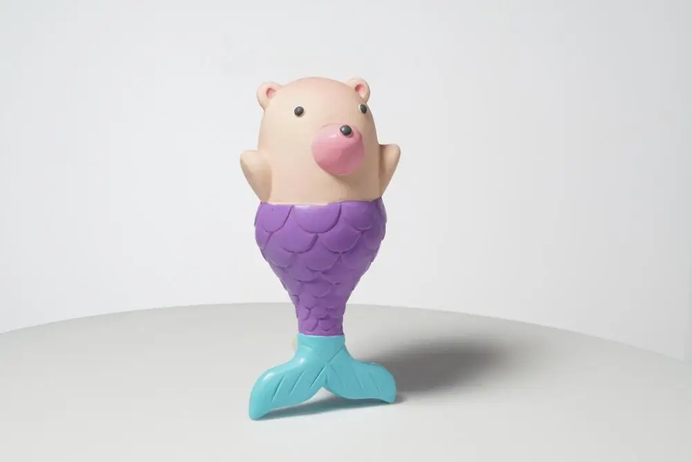 cartoon bear head fish tail Latex Dog Toy hot sell pet toy