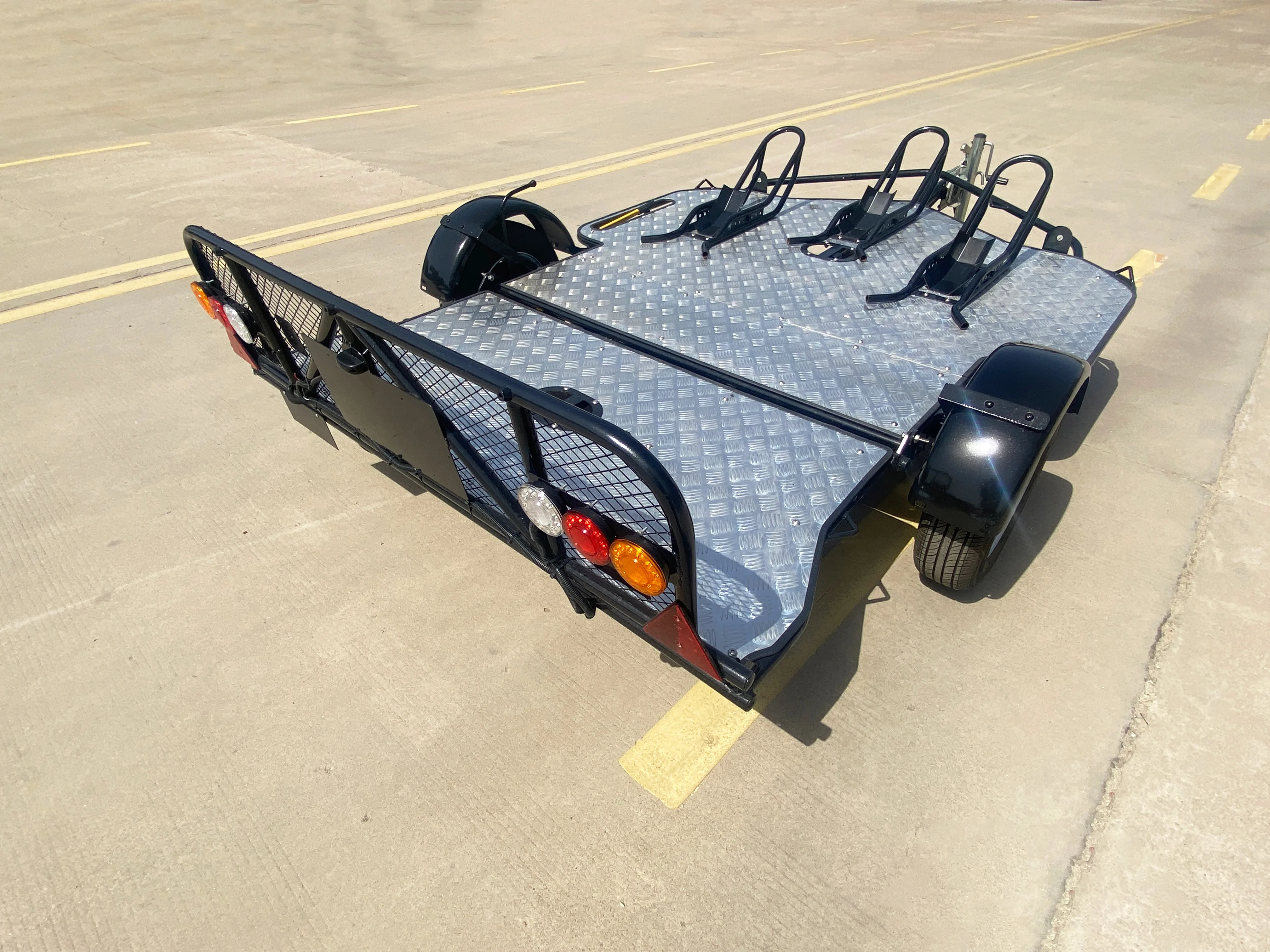 High Quality Three-Motorcycle Trailer for ATV & Motorcycle Transport