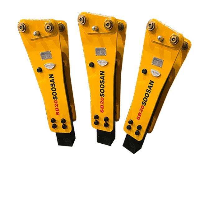 top grade Hydraulic Breakers SOOSAN  SB 20 TOP Type With Chisel 140mm For Excavator 3 to 26 Tons