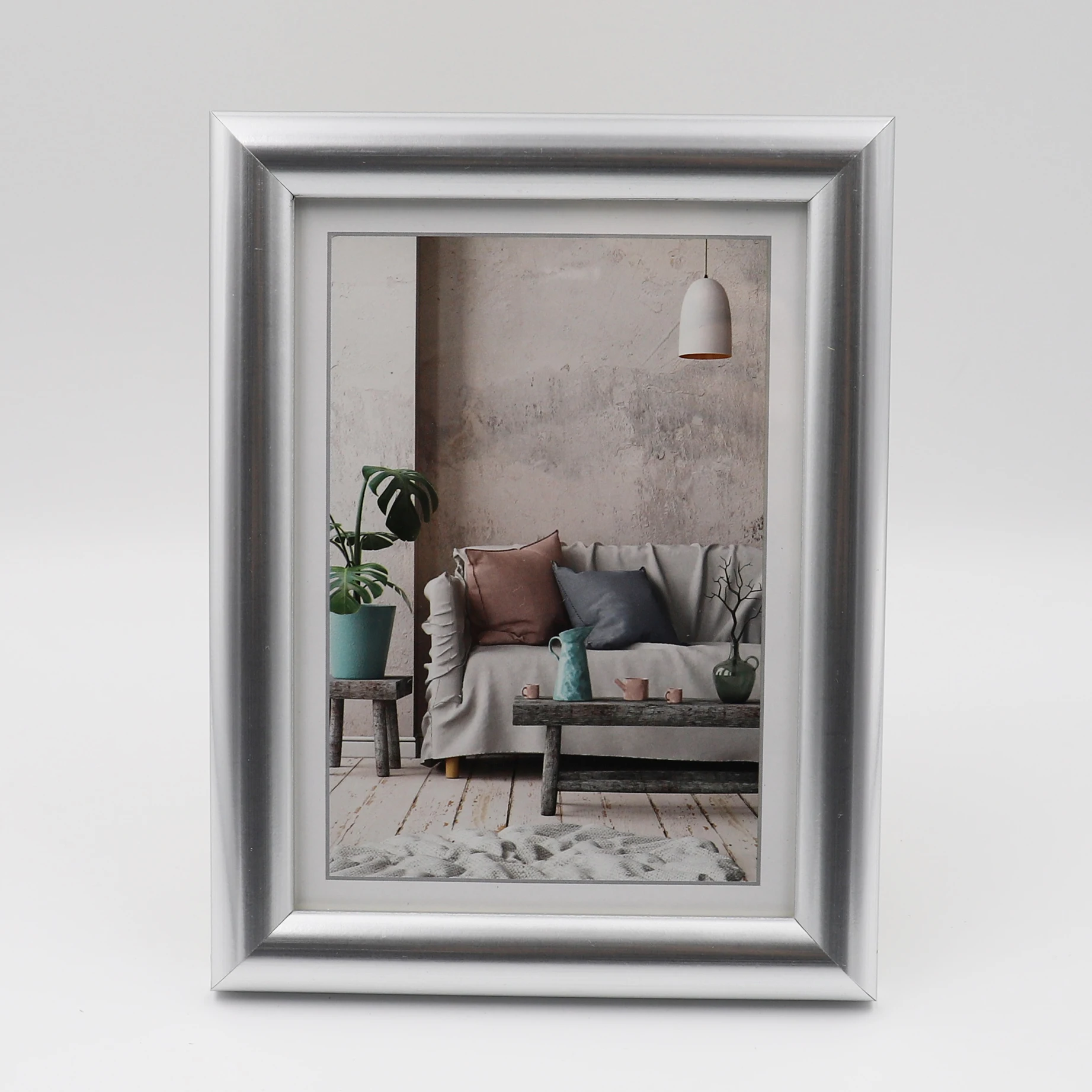 High quality home decoration plastic silver photo frame wall art frame wpc MDF customization picture frame customized color