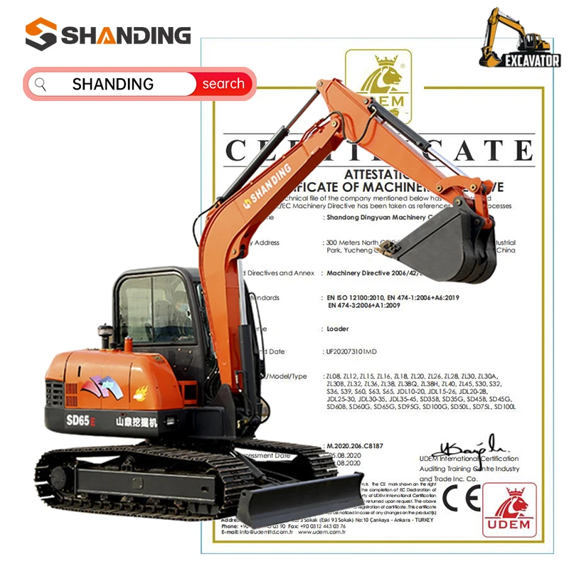 PROMOTION!! Low Price 6.5ton Crawler Excavator Hydraulic Excavators Digger Bagger Construction Machinery with Various Attament