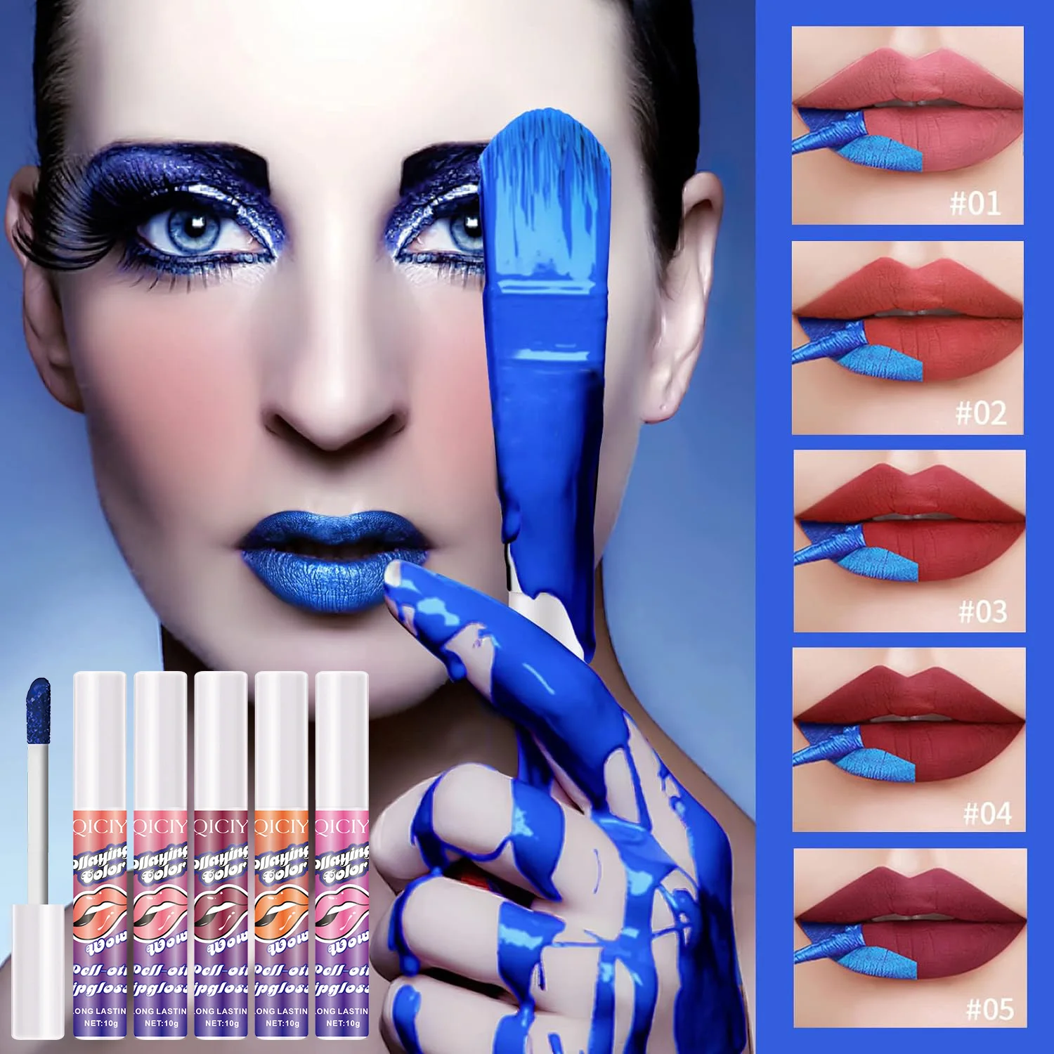 Hot sale Peel Off Lip Liner Tattoo Long Lasting Lip Stain Peel Off Liplinner blue peel off liquid lip stain tint stains gloss