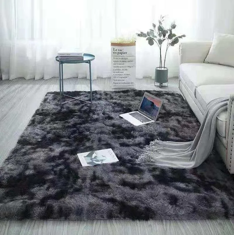 Customizable Popular Modern design 100%polyester Living room 3d Shaggy Rug Area Rug Non-slip back design  Solid and Durable