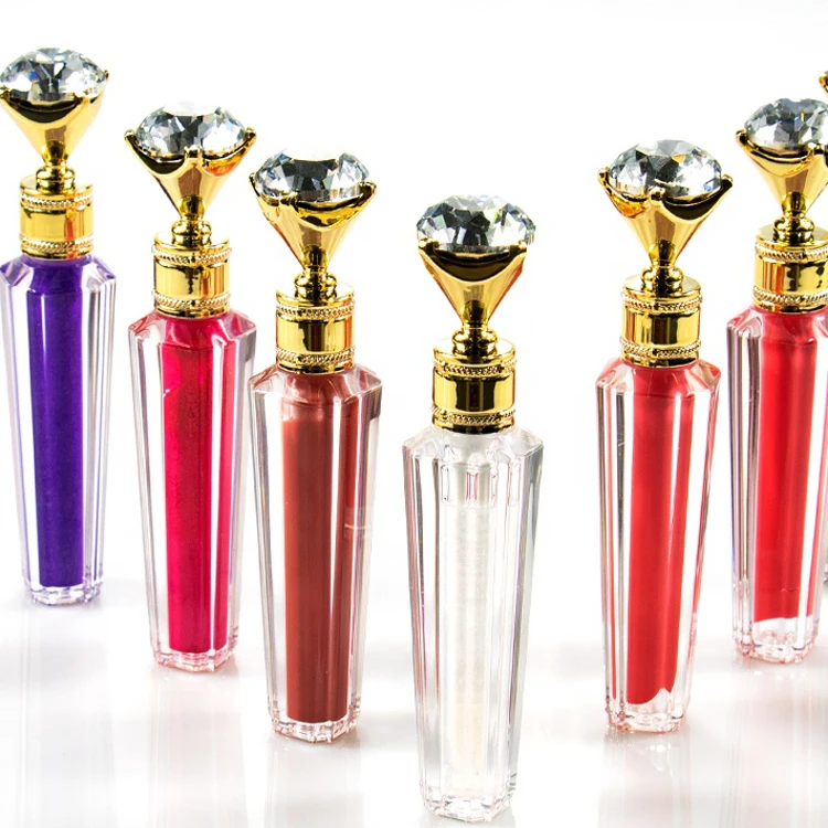 Free Sample Makeup Private label custom vegan lip gloss vendor diamond plump lipgloss multicolor organic matte/ glossy lip gloss