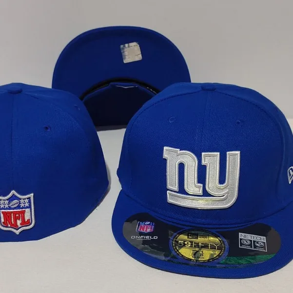 Unisex 100% Cotton Fully Enclosed Football Team  Baseball Cap Non-Adjustable Flat Hip-Hop Style for Adults for Sports Scene