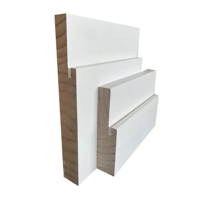 USA Simple Design MDF Moulding White Primed Trims Baseboard High Quality Decorative White Primed Moulding