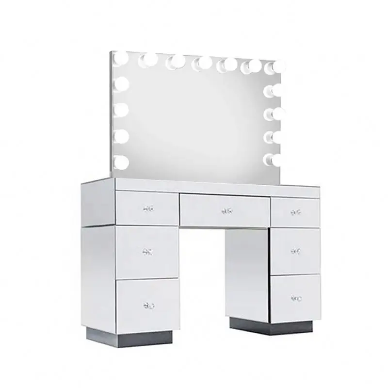 Professional Wholesales White Desk Glass For Bedroom Makeup Vanity Dressing Table
