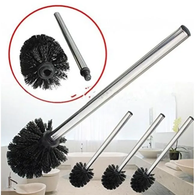 3 x Replacement Brush Heads Black Replacement Toilet Brush Plastic Washing Brush
