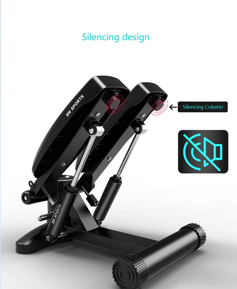 Home Gym Silent Trainer Hydraulic Fitness Stepper Weight Loss Slimming Leg exercise Body Shape stepper with gray color