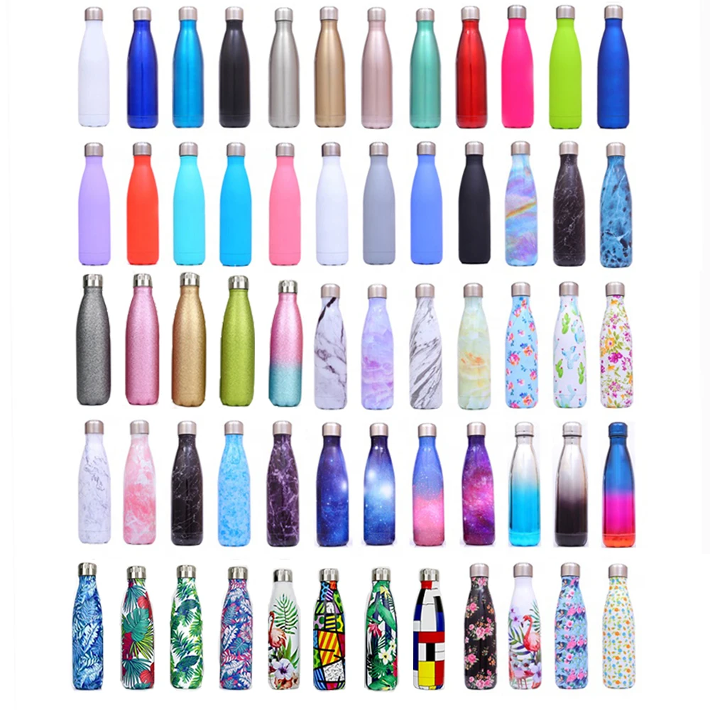 Coral Bpa Free Metal Water Bottle Drinking Hot Water Thermos, Reusable Stainless Steel Water Bottle 500ml Super Insulated