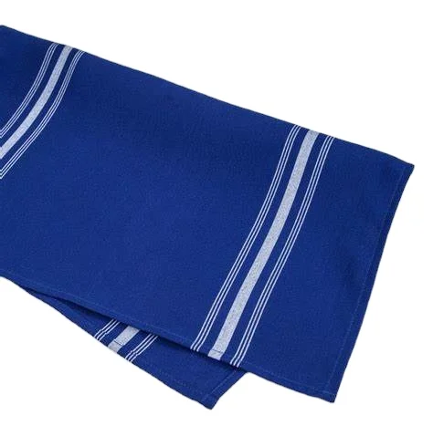 100% MJS Spun Polyester Reverse Bistro Dinner Napkins With 7 Stripes for Table 12Sx12S