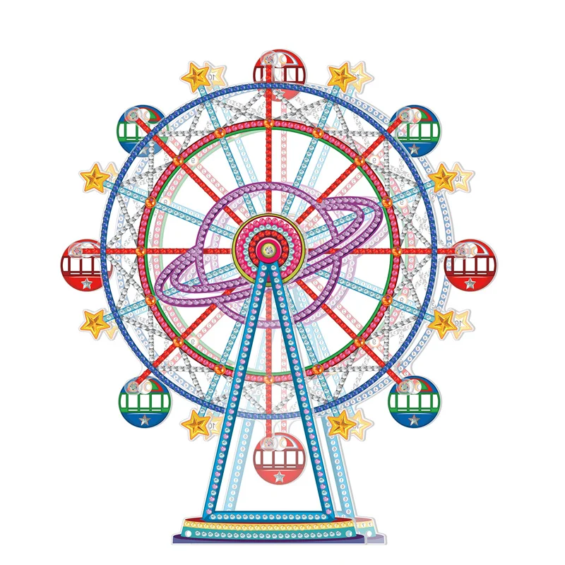 DIY Handmade Fancy Diamond Crafts Mini Ferris Wheel Factory Stock Gifts For Kids Students Tabletop Ornament