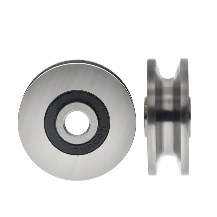 Customize U grove metal stainless steel bearing polishing bearing wheels