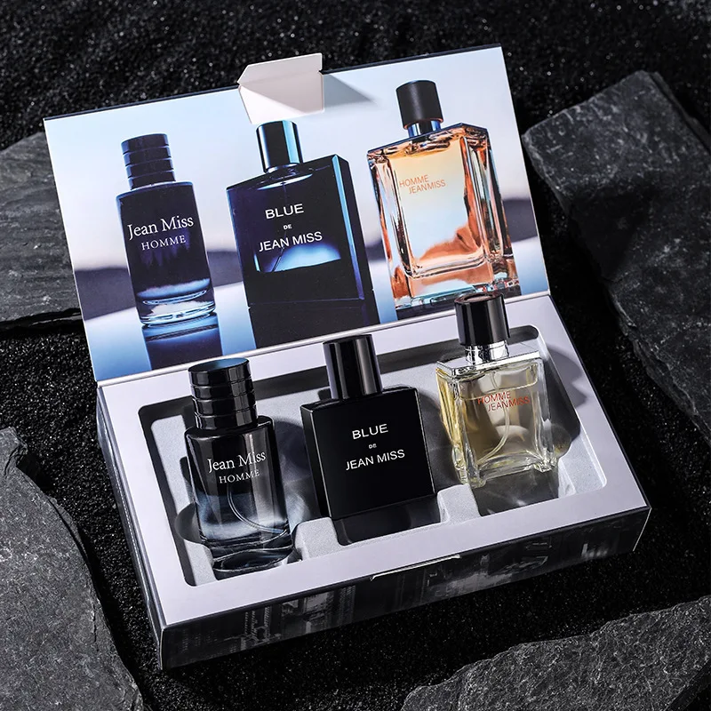 Hot Selling Long Lasting Good Smell High Quality Three Pieces Men Male Eau De Parfum Perfume Gift Set