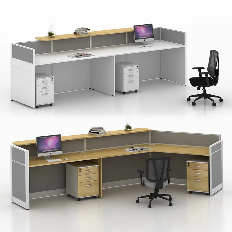Modern Office Furniture China 4 people office desk workstation Privacy Screen office partitions table workstation