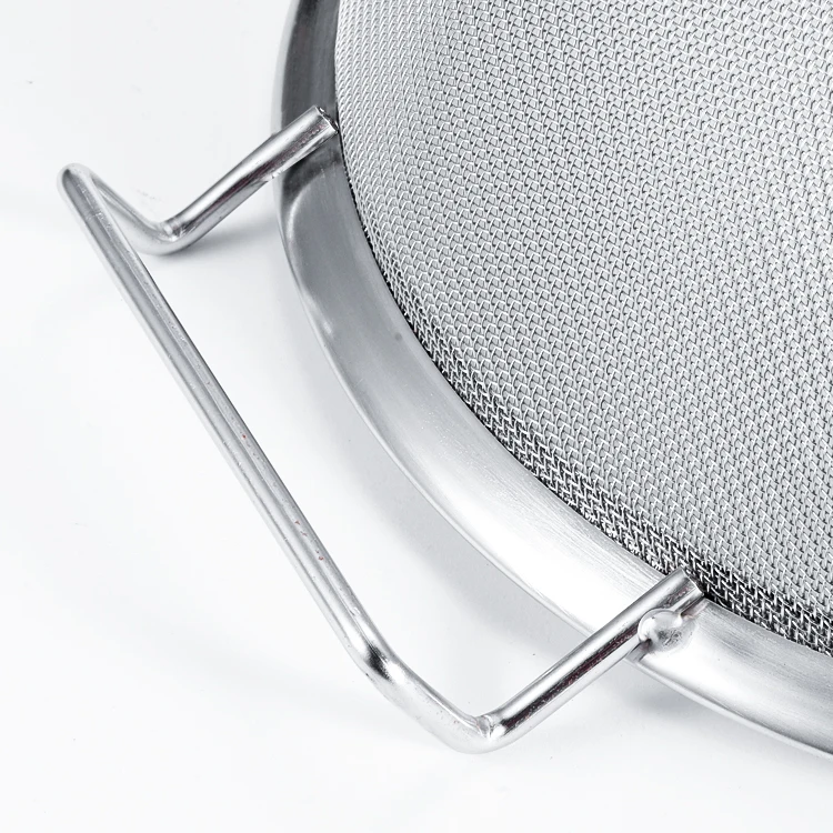 Set of 3 Stainless Steel Fine Mesh Strainer Pasta Strainer with Handle for Kitchen Food Metal Strainer Sieve Sifter