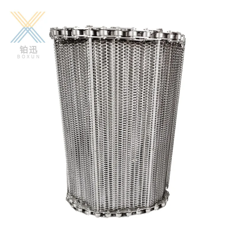 Stainless Steel 304 Material Conveyor Wire Mesh Belt Spiral Grid Wire Mesh Chain Belt For Drying Ovens Machinery