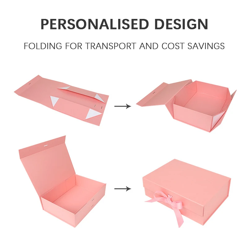 Luxury Small Magnetic Cardboard Case Pink Box Personalised Gift Boxes Packaging Series Printed Boxes Your Gift Paper