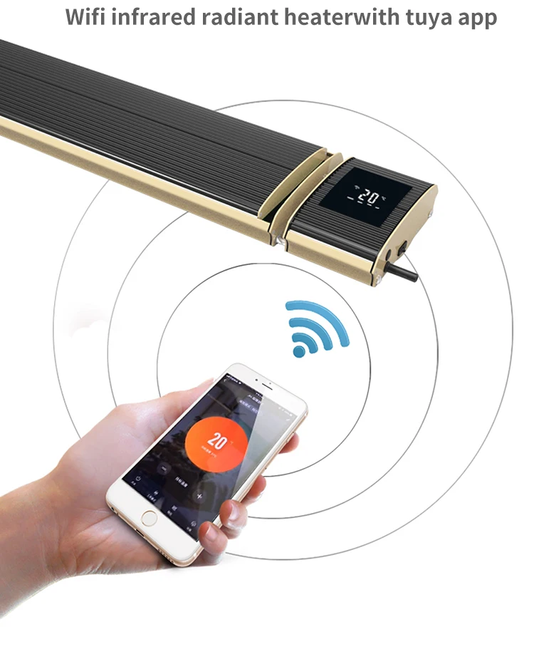 High Cost-Effective 2400W Far Infrared Aluminium Infrared Remote Control Electric Panel Heater