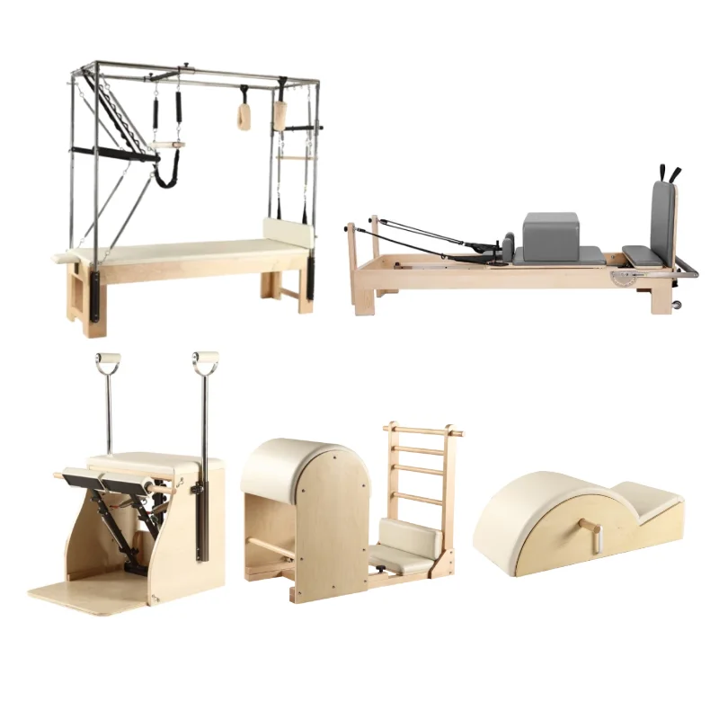 2022 Factory Pilates Reformer Machine Fitness Equipment Wooden Core Training Bed Body Balanced Pilates Equipment