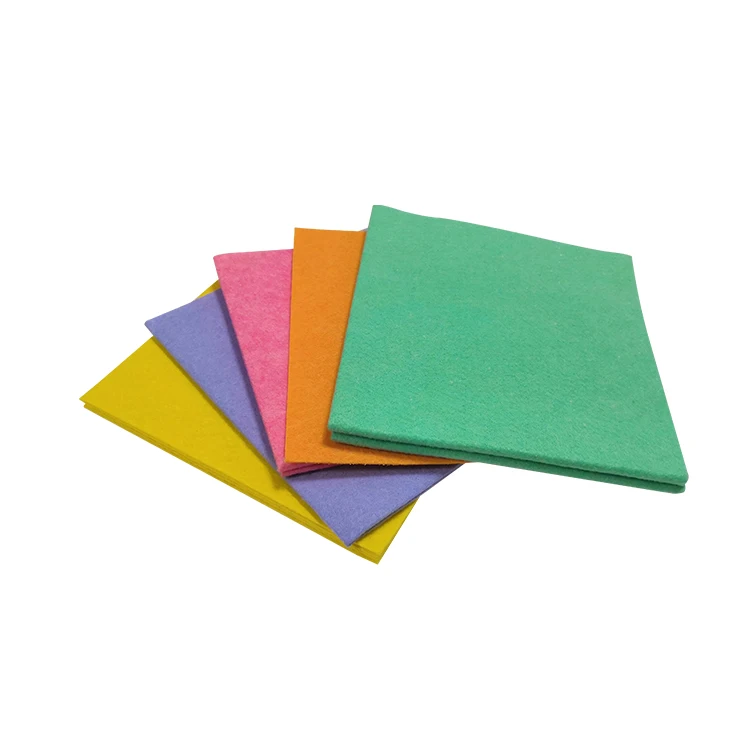 BSCI Anti Bacteria Needle Punched Polyester Rayon Viscose Nonwoven Water Absorbing Fabric for Cleaning Cloth