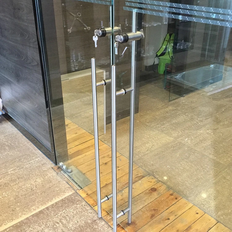 Condibe из нержавеющей стали раздвижные стеклянные дверные ручки для душа с замком