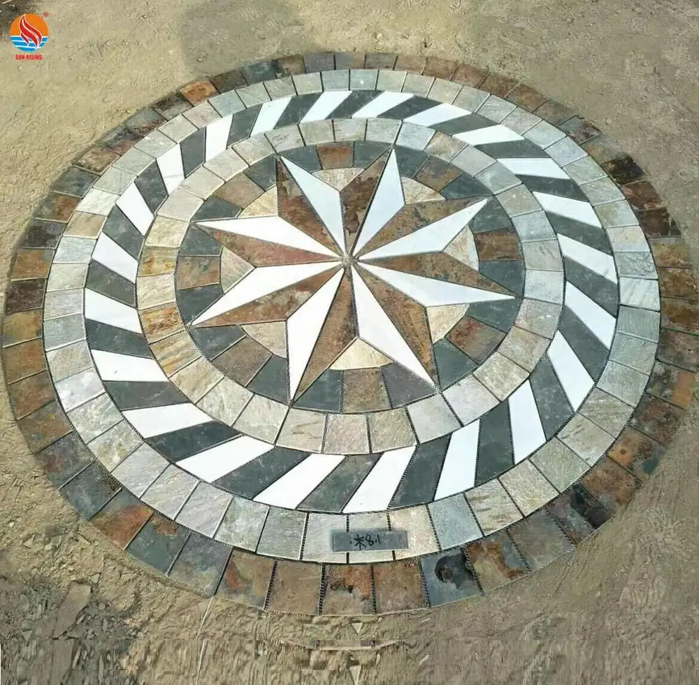 Natural Slate Mosaic Pattern for Outdoor Flooring Decorative