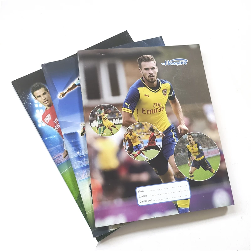 logo & branded french ruling paper 80 pages football star children french exercise book