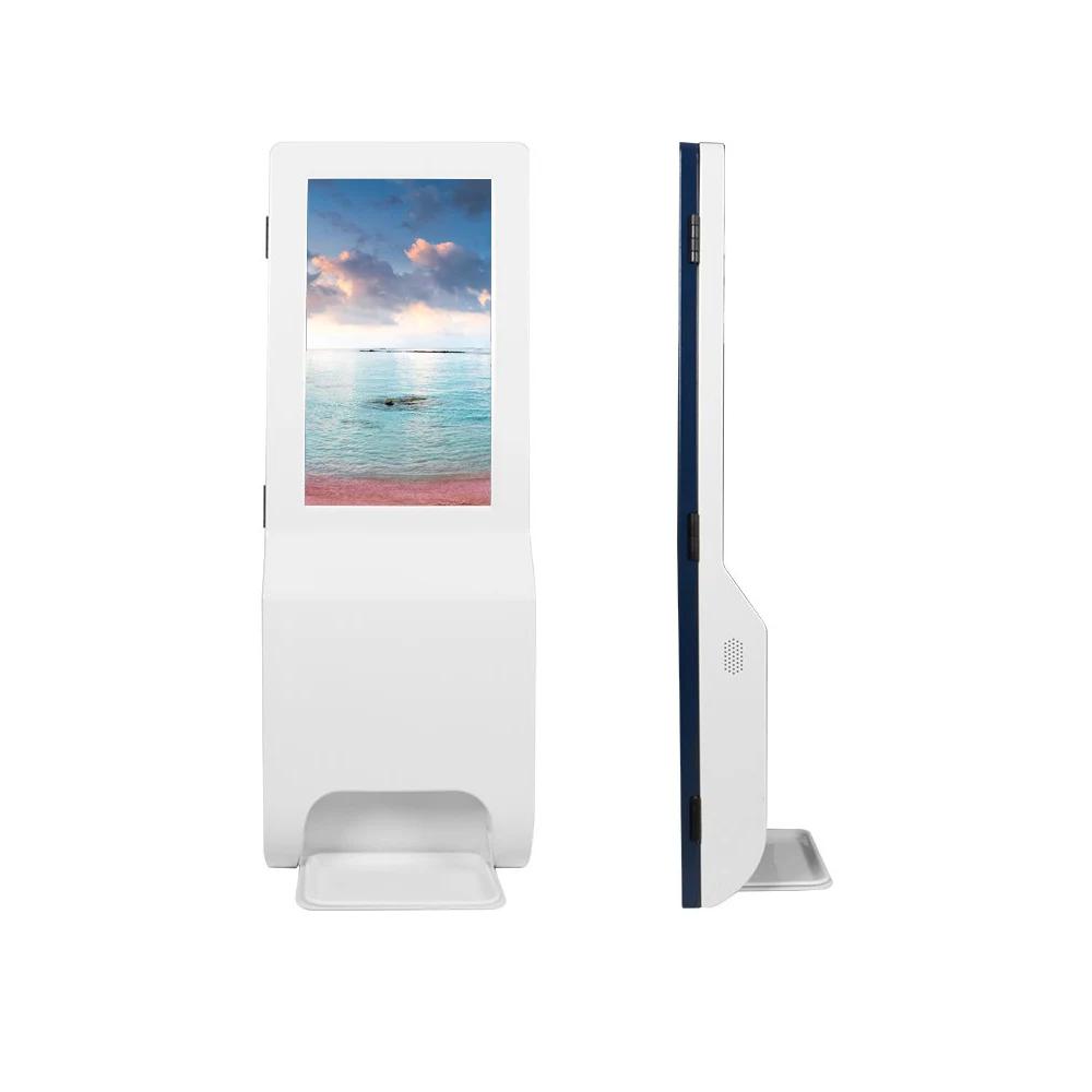
Station Standee Kiosk Floor Sanitizer Dispenser Stand Liquid Hand Soap Totem Clean Hands Outdoor Application Digital Signage 