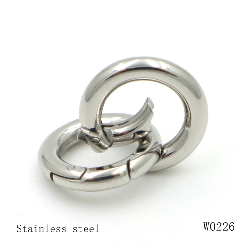 pvd nickel plated stainless steel spring ring clasp round claw spring ring clasp hook machine