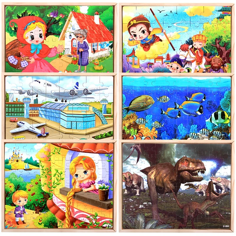 Wholesale Children Early Learning Four in one boxed Preschool Educational Wooden Toys