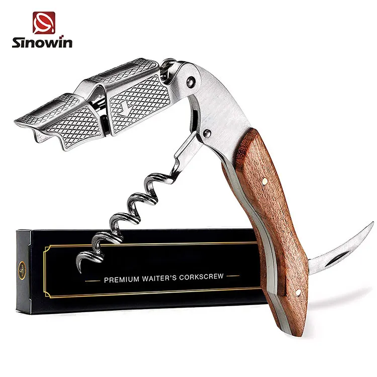 Изготовленный На Заказ пробковый винт из палисандра для бутылок вина официантов штопор из нержавеющей стали штопор для вина