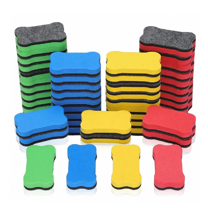 Support color customized durable dry erase EVA whiteboard magnetic eraser