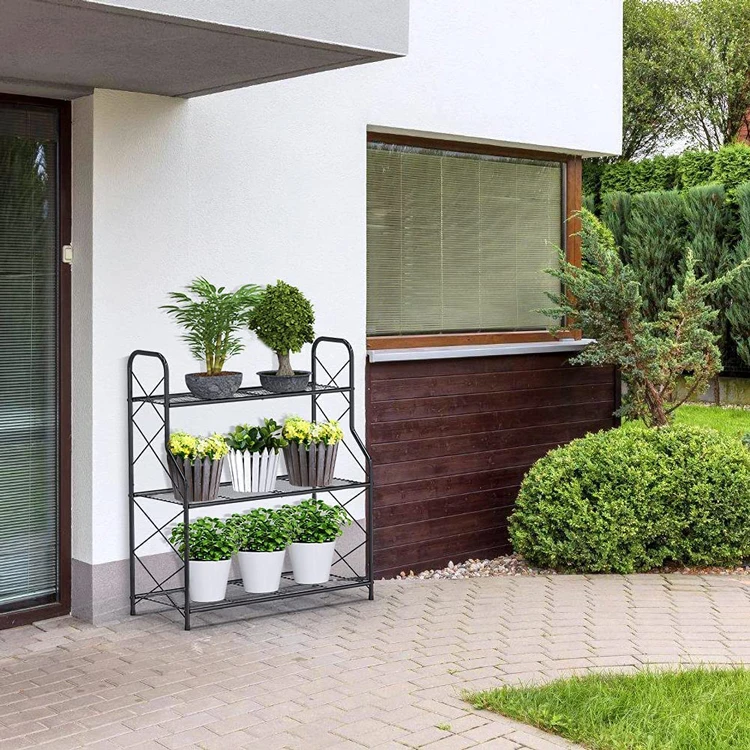 Plant Stand Rack 3 Tier Indoor Outdoor Multiple Holder Shelf,Black _ Patio, Lawn & Garden.jpg