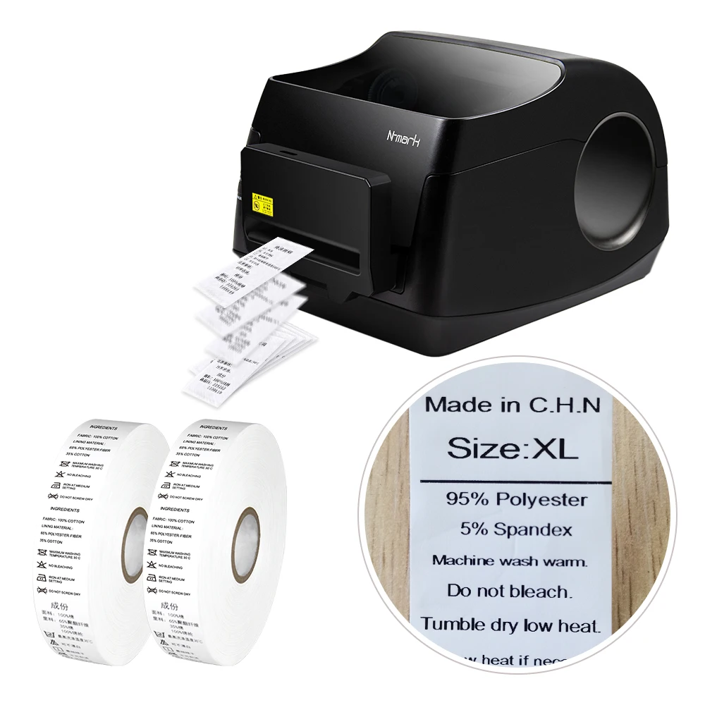 N-mark cloth label printer machine for wash care label printing to fabric label maker online with wholesale price