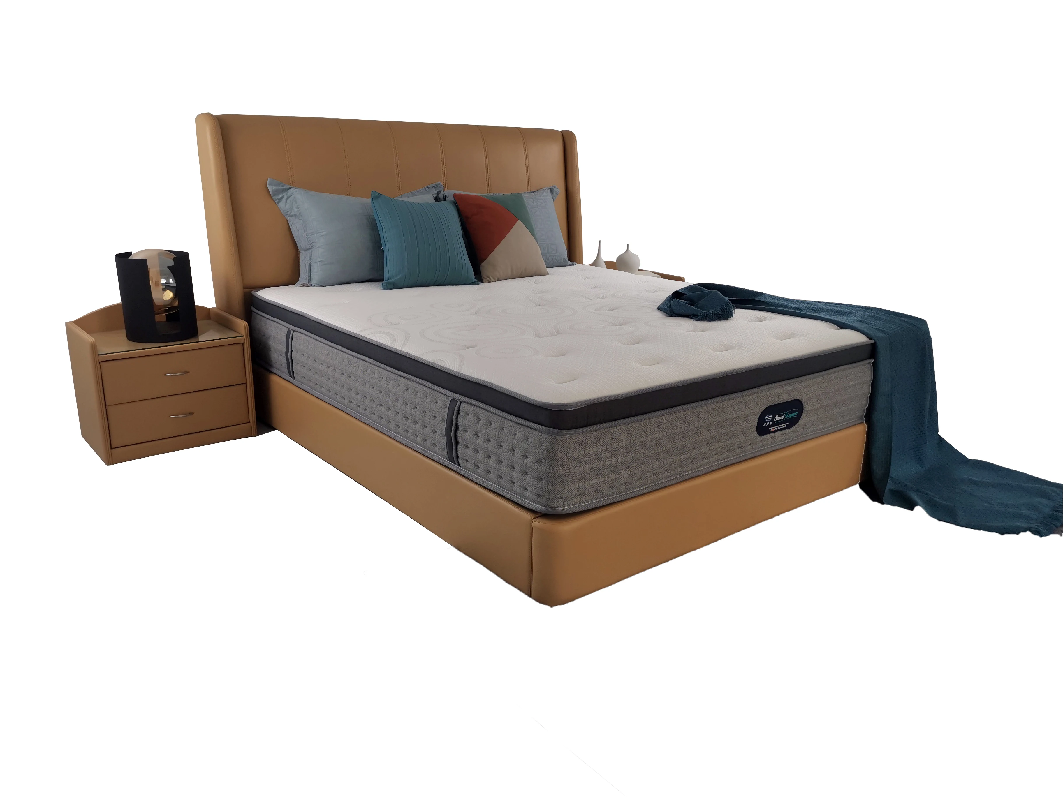 NEW Arrival Vacuum Compressed Packing Gel Memory Natural Latex Head to Toe Support Pocket Spring Mattress