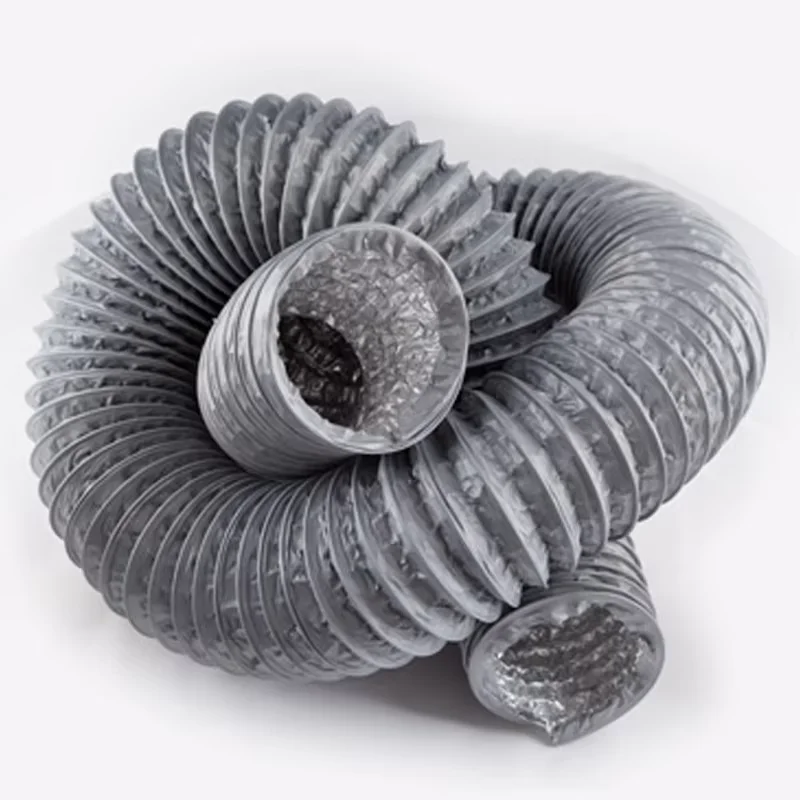 China Supplier PVC Spiral Hose Multiple Tube Aluminum Foil Flexible Air Ducts Industrial Welding Gas System HVAC Parts