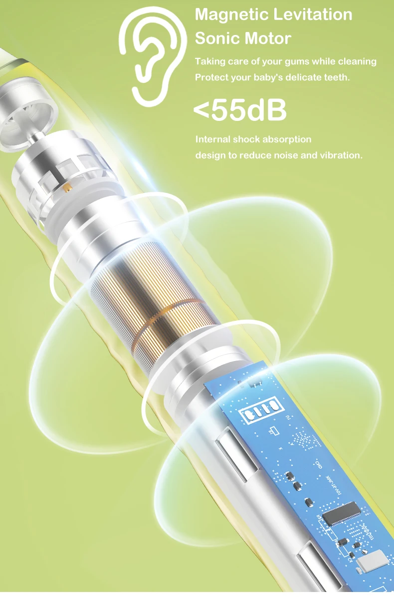 New arrival ultrasonic kids electric toothbrush customized smart sonic electric toothbrush