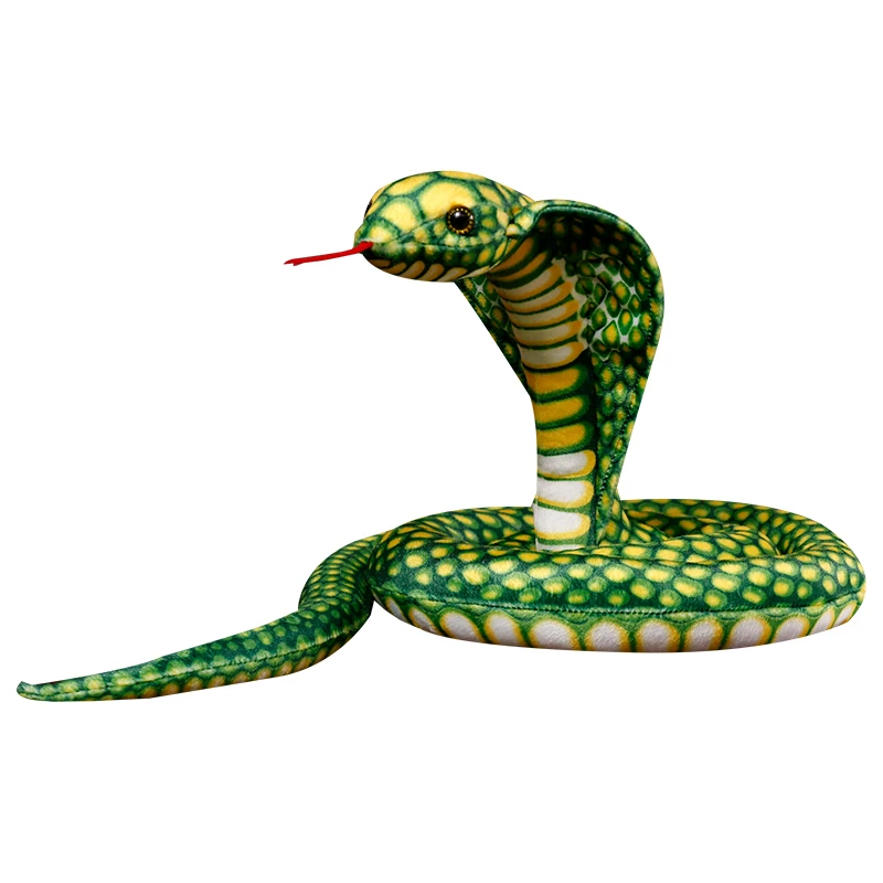 Best selling soft plush snake toy stuffed serpent toy Customizable logo Python Viper Cobra plushie Boa constrictor cuddly toy