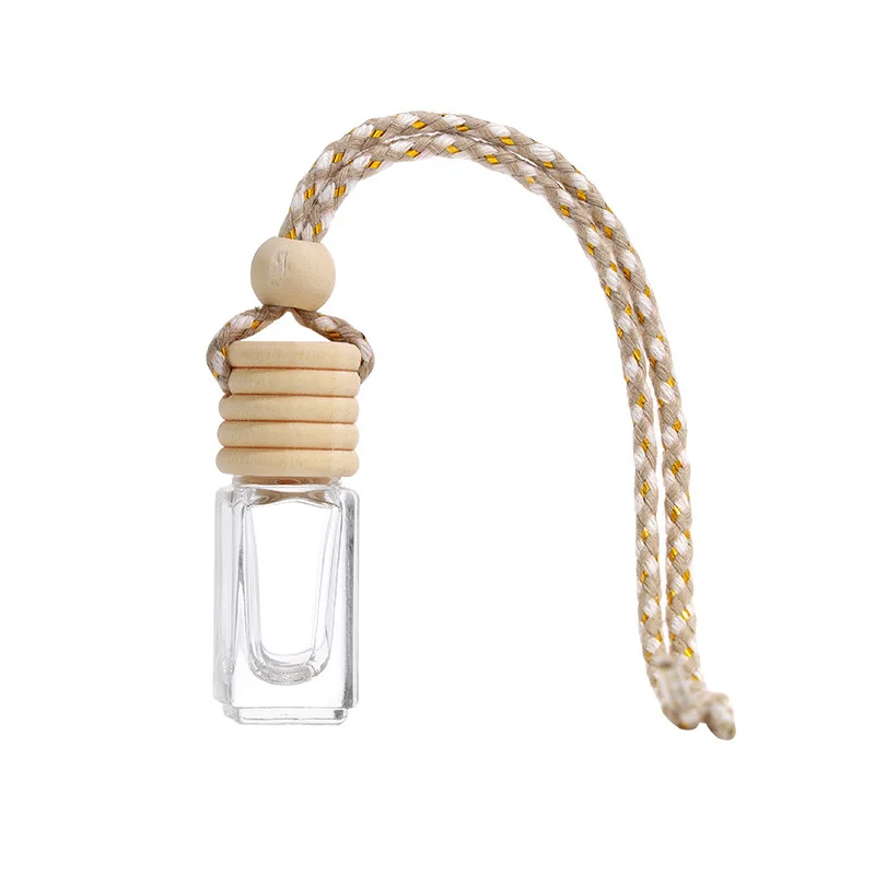 Supplier Wholesale New Empty Square Round Cylindrical Diffuser Bottle Car Perfume Bottle With Lanyard