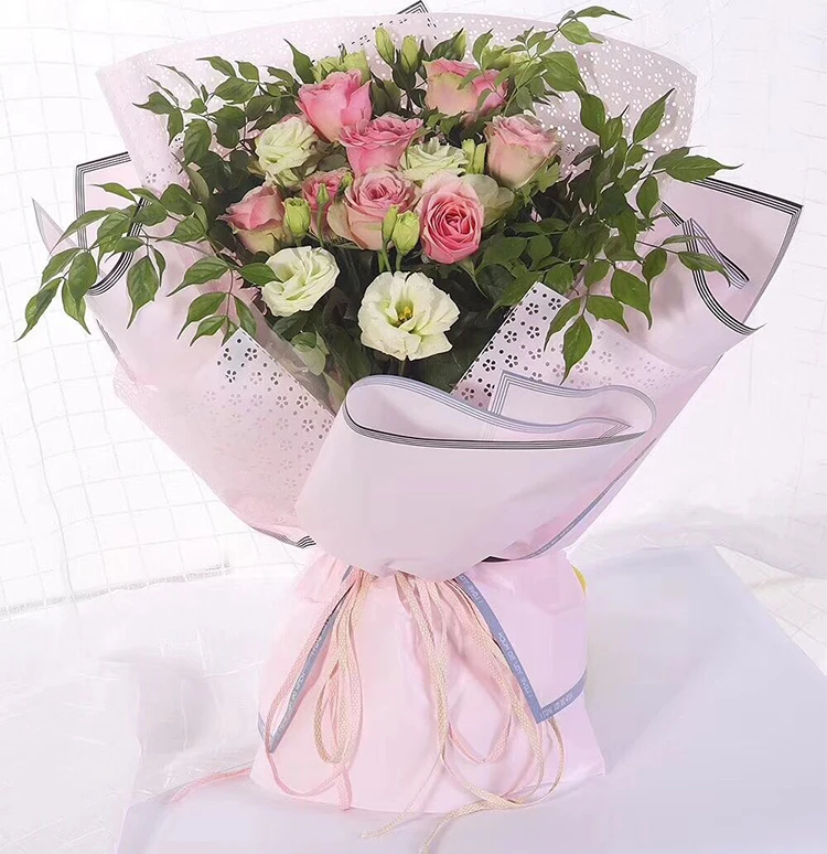 factory outlet wholesale  korean  100%waterproof matte flower bouquet wrapping paper