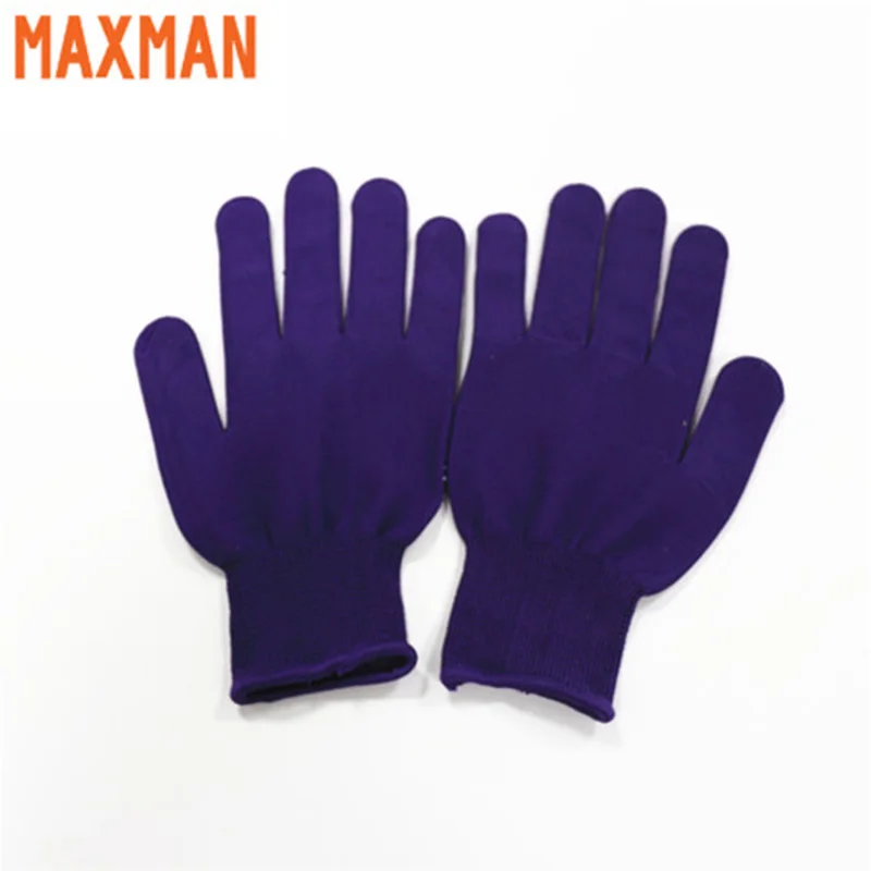 Four Strands Purple Rubber Plastic PVC Dot Palm Cotton Glove Garden Gloves Dotted Glove