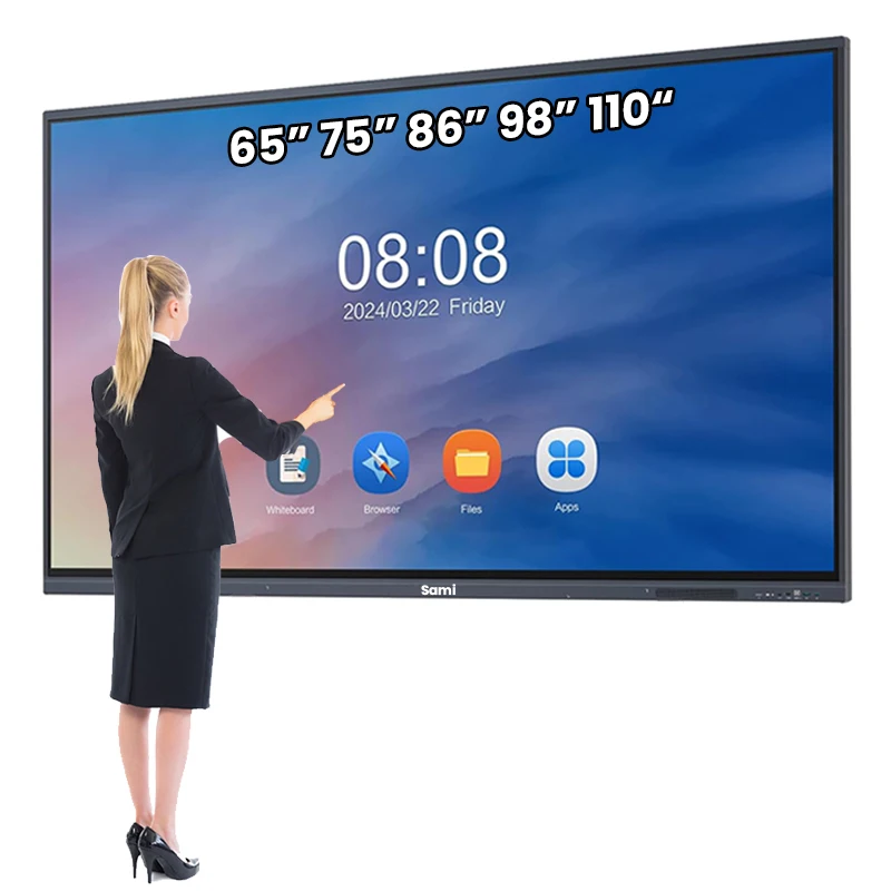 Samidisplay 65 75 86 98 110 дюймов все в одном сенсорный экран Android цифровая доска LCD плоская панель Интерактивная умная плата