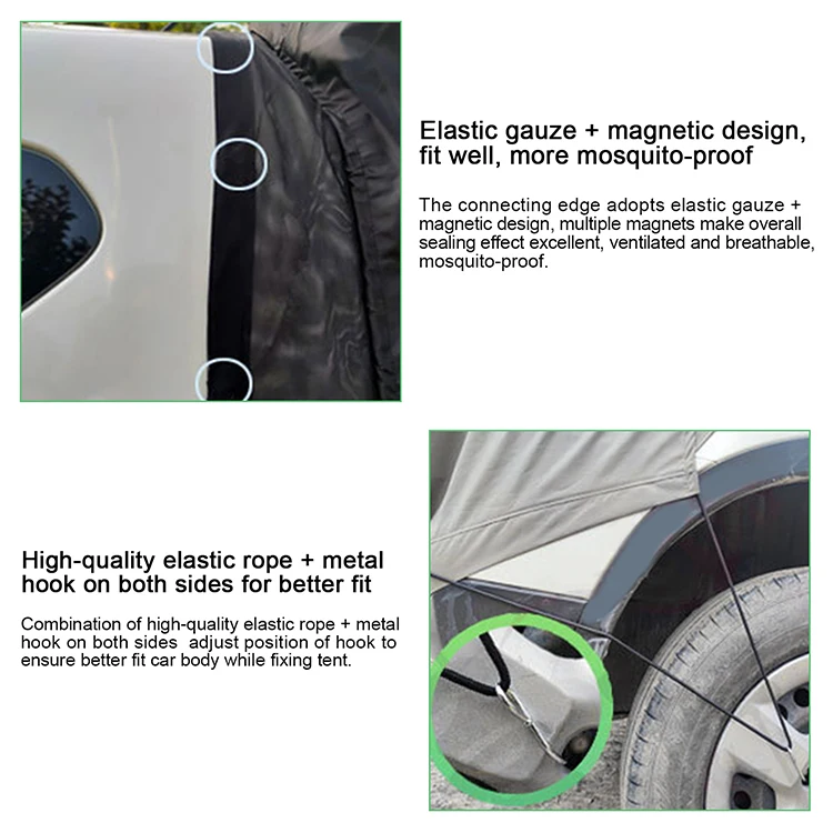 Car Tail Tent camping Outdoor Car Trunk Tent Car Truck Tent Sunshade Rainproof For Outdoor Self-driving Tour Barbecue Camping